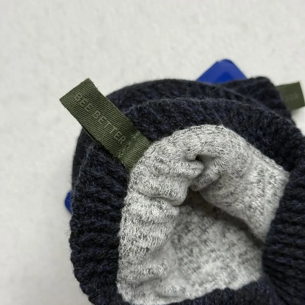 Bombas Socks Mens Large Blue Sneaker Gripper Slipper Low Cut Wool Thermal Grip